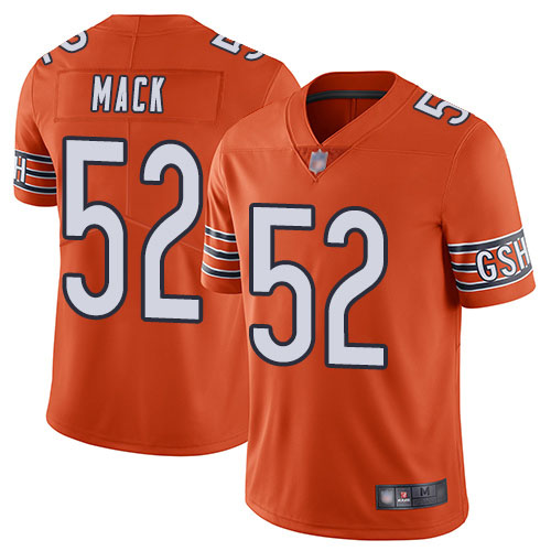 Chicago Bears Limited Orange Men Khalil Mack Alternate Jersey NFL Football #52 Vapor Untouchable->youth nfl jersey->Youth Jersey